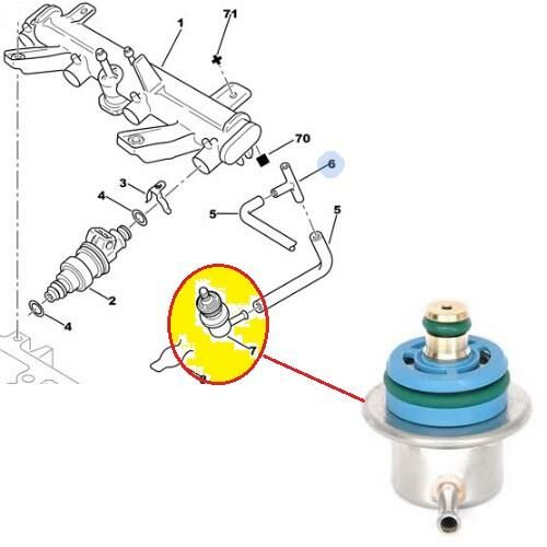 BASINÇ KONTROL VALFİ 106-306-406-AX-ZX-SAXO-EVASION-XANTIA-XM-605-XSARA-CLIO 1.2-1.4-1.6-1.8 LOGAN 1.2 MEGANE-CLIO 1.4-1.6-1.8 ASTRA G 1985.05-7700103593-7700872504