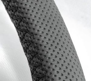 WENTT NOKTALI SİYAH DERİ & SİYAH DİKİŞLİ DİREKSİYON KILIFI