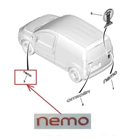 CAMURLUK YAZISI ( NEMO ) CITROEN NEMO 2007- 866643