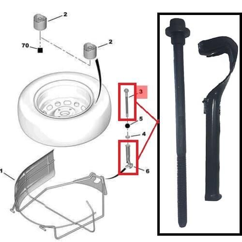 STEPNE BAĞLANTI VİDASI VE ÇENGELİ PARTNER TEPE-BERLINGO III 2009- 7615E6-7615C4