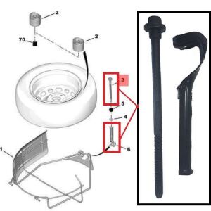 STEPNE BAĞLANTI VİDASI VE ÇENGELİ PARTNER TEPE-BERLINGO III 2009- 7615E6-7615C4