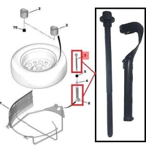 STEPNE BAĞLANTI VİDASI VE ÇENGELİ PARTNER TEPE-BERLINGO III 2009- 7615E6-7615C4