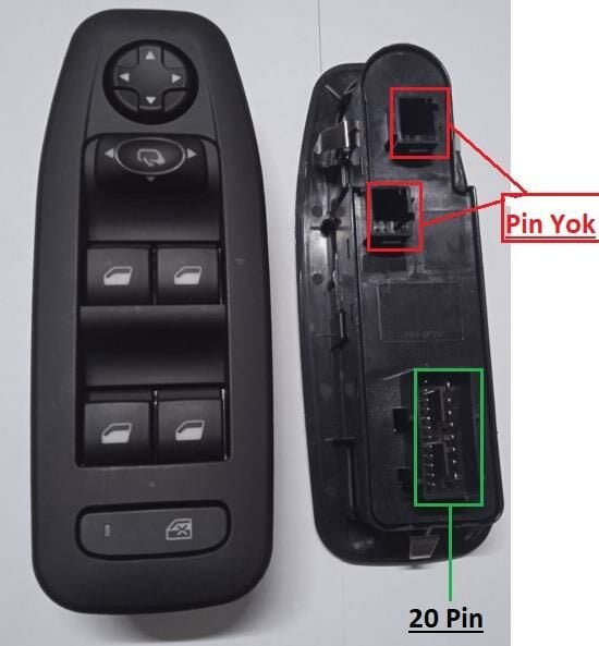 CAM ACMA KUMANDA DÜĞMESİ SOL DÖRTLÜ 208-2008