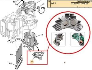 KALORİFER REZİSTANSI 405-605-406-106-PARTNER-BERLINGO-SAX0-XSARA-AX-ZX