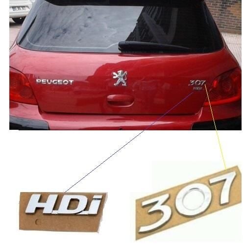 BAGAJ KAPAK YAZISI (307 & HDI) PEUGEOT 307 2001- 8663ZE-8665C1