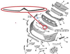 ÖN TAMPON ÇAVUŞ ARMA CİTROEN C4 2009-2012 7452WT