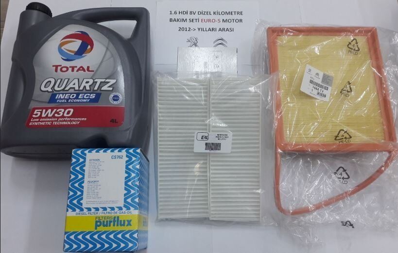 BAKIM SETİ 1.6HDI DIZEL EURO5 301-C ELYSEE 2012-2018