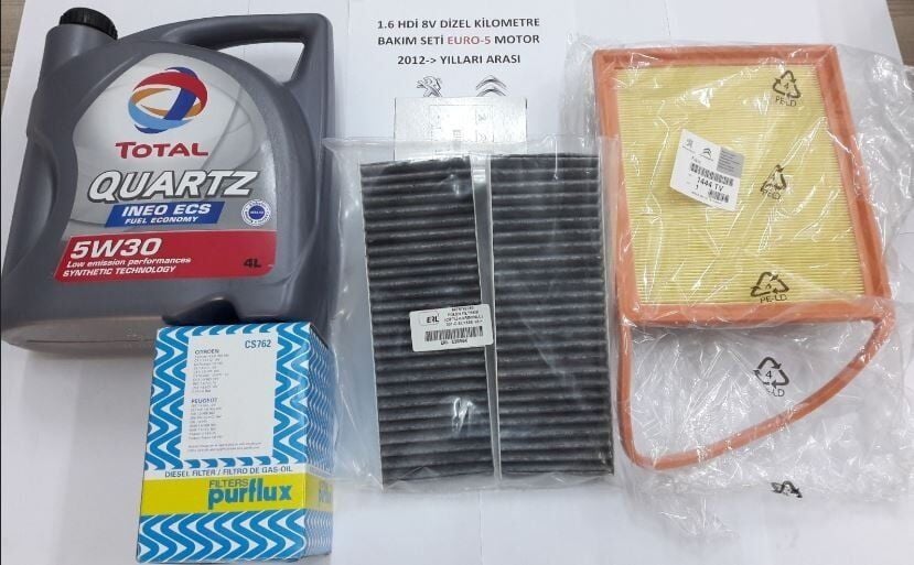 BAKIM SETİ 1.6HDI DIZEL EURO5 301-C ELYSEE 2012-2018