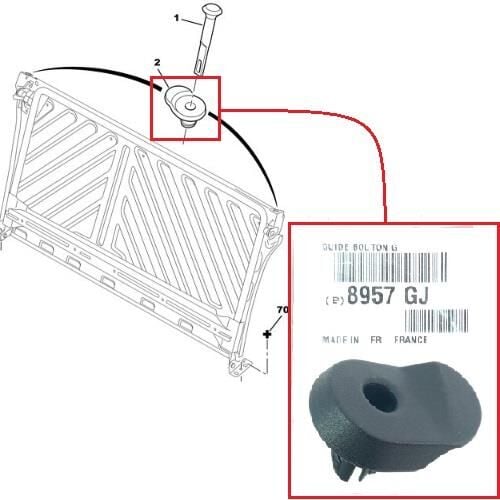 ARKA SIRTLIK AYAR BUTONU SOL 206-206 PLUS 1997- 8957.GJ