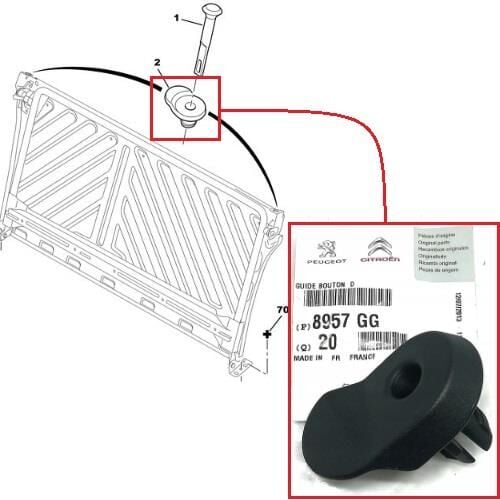 ARKA SIRTLIK AYAR BUTONU SAĞ 206-206 PLUS 1997- 8957.GG-9631575777