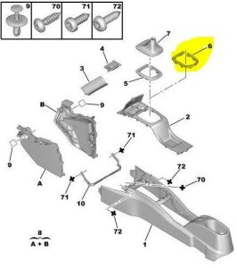 VİTES KOL KÖRÜK ÇERÇEVESİ PEIGEOT 207 2003- 7589FH