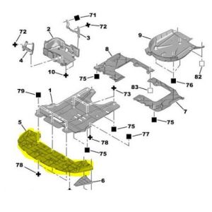 ÖN TAMPON ALT MUHAFAZA CITROEN C4 2004-2012 7013W0