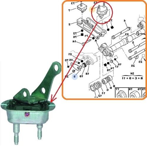 ARKA TORSİYON BAĞLANTI TAKOZU SAĞ XSARA 1997- 5131.83-5131.70-5131.A3-96147028-96147479