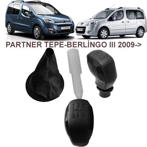 VİTES TOPUZU  (SPOR TİP SİYAH)+VİTES KOL KÖRÜK PARTNER TEPE BERLİNGO 09-