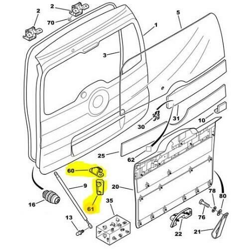 BAGAJ KAPAK DURDURMA PLASTİĞİ TAKIM NEMO-BIPPER-FIORINO 2007- 8711.73-8711.74