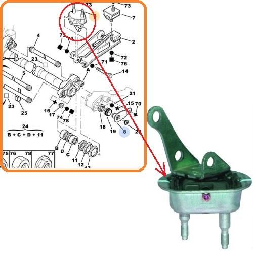 ARKA TORSİYON BAĞLANTI TAKOZU SOL XSARA 2 2001- 5131.A2