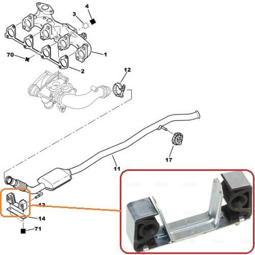 EGZOST ASKI TUTUCU PEUGEOT 406 1994- 1755.84