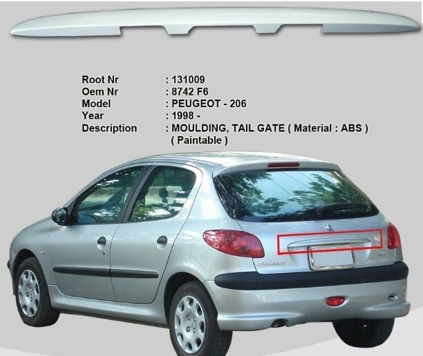 BAGAJ KAPAK PLAKA CITASI 206-206 PLUS ASTARLI 1997- 8742F5-8742F6