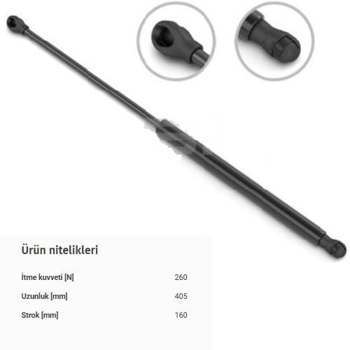 BAGAJ KAPAK AMORTISORU 206 SEDAN 260N 31CM 8731.L6-8731.S3