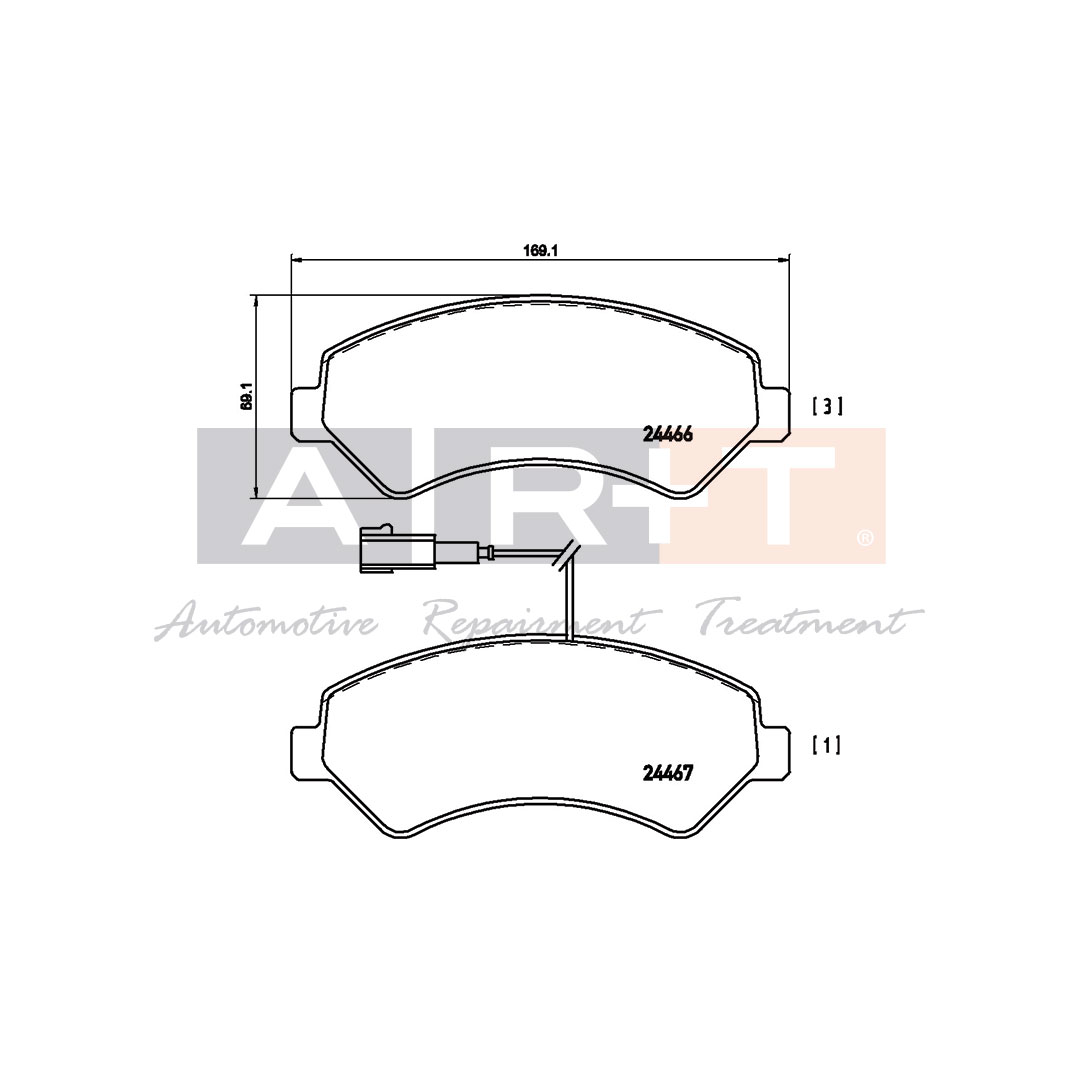 Balata Citroen Jumper (06-) Fiat Ducato (06-) Opel Movano (21-) Peugeot Boxer (06-) - Çift İkaz Kablolu Ön