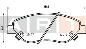Balata Fiat Egea (15-20) - Büyük Tip 1.4 1.6D 2.0D Fiat Bravo 08- Lancia Delta - Ön