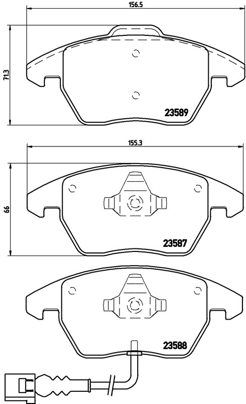 Balata Audi A1 (10-18) A1 Sportback (11-) A3 (07-12) Seat Altea (04-13)(13-) Altea XL (06-) Ibiza (08-17) Leon (05-10)(10-13) Toledo (04-10)(12-) Skoda Fabia (06-14)(14-)(21-) Octavia (04-13) Rapid (11-) Roomster (06-15) Superb (08-15) Yeti (09-17) VW Bee