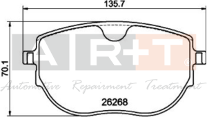 Balata VW Transporter T6 (15-) - Ön
