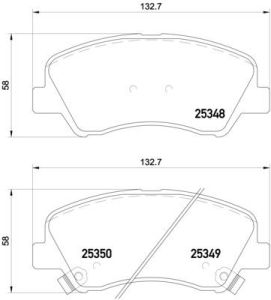 BALATA HYUNDAİ ACCENT BLUE (11-) ACCENT IV (10-) İ20 (14-) KIA RİO III (12-) ÖN