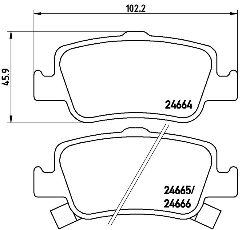 Balata Toyota Auris (06-12)(12-) Corolla (06-13)(13-18) Verso (09-) - Arka