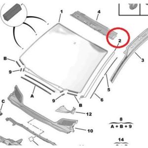 ÖN CAM KENAR ÇITASI SOL CİTROEN C4 2004-2010 8120Q2