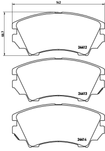 Balata Opel Astra H Classic (09) Astra J (09-15) Insigna A (08-17) Zafira C (11-) Saab 9-5 (10-12) - Ön