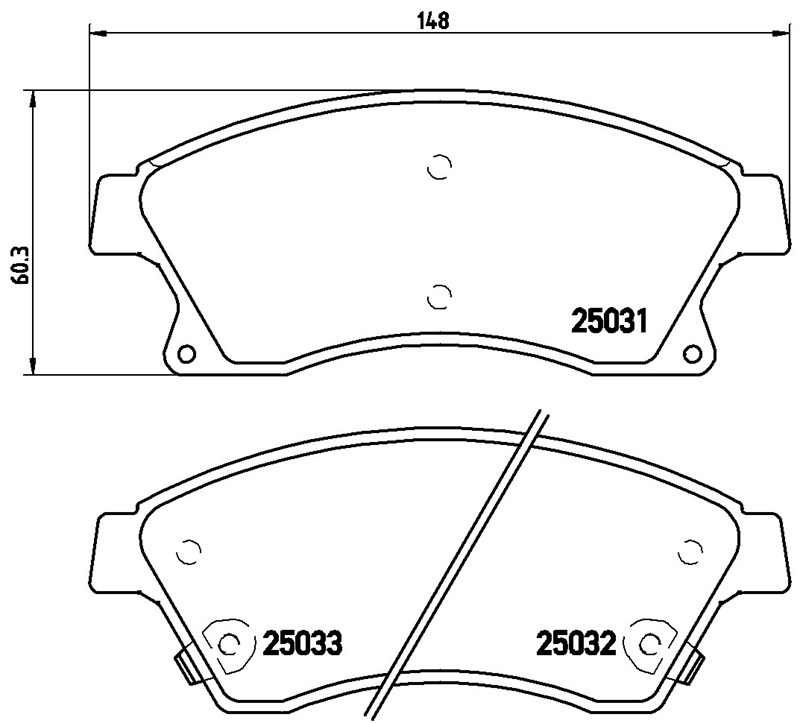 Balata Chevrolet Aveo Kalos (06-) Aveo (11-) Cruze (09-)(17-) Opel Astra H Classic (09-) Astra J (09-15) - Ön