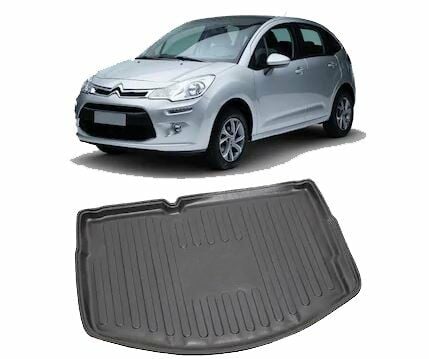 BAGAJ HAVUZU 3D (İNCE STEPNE) CITROEN C3 HB SİYAH 2010-2016