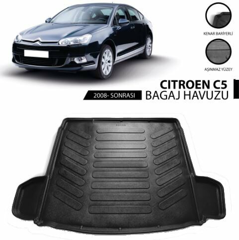 BAGAJ HAVUZU 3D CITROEN C5 SEDAN SİYAH 2008-