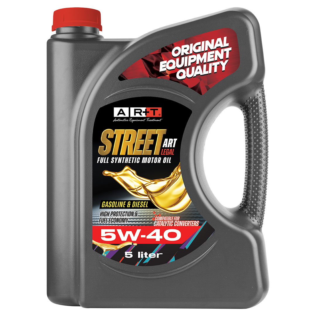 STREET-ART 5W40 LEGAL YÜKSEK KORUMA VE YAKIT EKONOMİSİ SAĞLAYAN PARTİKÜLLÜ GELİŞMİŞ %100 SYNTHETİC MOTOR YAĞI 5 LT