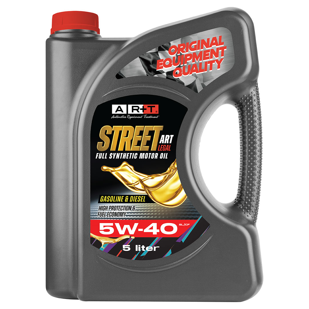 STREET-ART 5W40 SL/CF LEGAL YÜKSEK KORUMA VE YAKIT EKONOMİSİ SAĞLAYAN GELİŞMİŞ %100 SYNTHETİC MOTOR YAĞI 5 LT