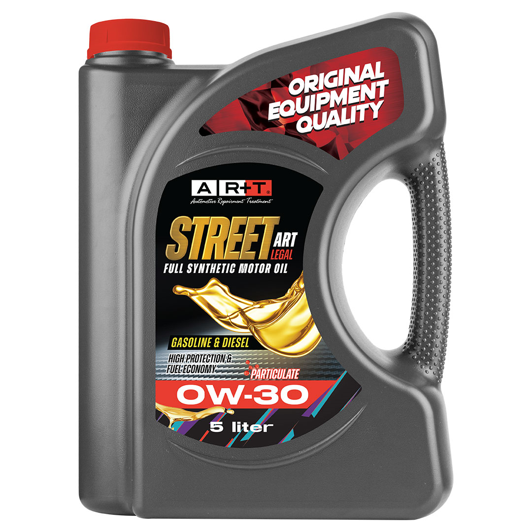 STREET-ART 0W30 LEGAL YÜKSEK KORUMA VE YAKIT EKONOMİSİ SAĞLAYAN PARTİKÜLLÜ GELİŞMİŞ %100 SYNTHETİC MOTOR YAĞI 5LT