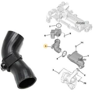 TURBO HAVA ARA HORTUM 206-307-C2-C3 DV4 1.4HDI