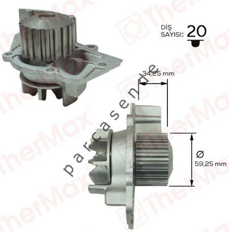 SU POMPASI XANTIA-406-BOXER-JUMPER-C5-307-806 2.0HDI 2003-2010 1201.C4-1623095580-1609402380