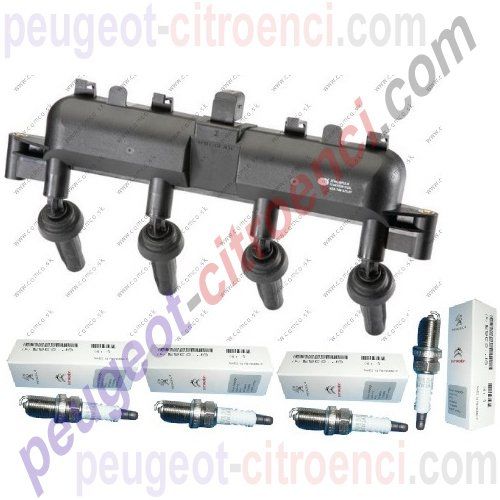 ATESLEME BOBİNİ+BUJİ SET 106-206-306-XSARA 1.6 8V (SİYAH SOKET)