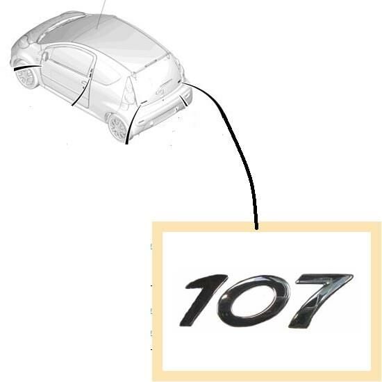BAGAJ KAPAK YAZI (107 ) PEUGEOT 107 (2005-2013)