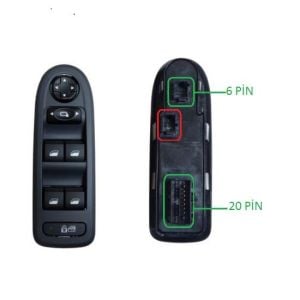CAM ACMA DÜGMESİ 308 2008-2013 508-C5 III 2010- 26 PİN 6490.28-6490.QY
